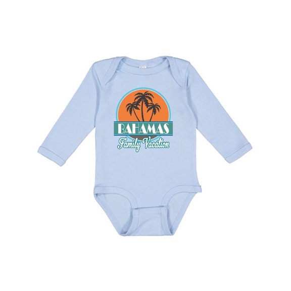 Inktastic Bahamas Family Vacation Matching Boys or Girls Long Sleeve Baby Bodysuit