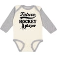 thumbnail image 3 of Inktastic Future Hockey Player Baby Boy Boys Long Sleeve Baby Bodysuit, 3 of 5