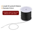 thumbnail image 2 of 4 Rolls Nylon Beading Thread Knotting Cord 0.8mm 50 Yards Braided Nylon Crafting Satin String, Black, 2 of 5