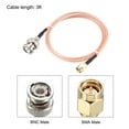 thumbnail image 2 of Uxcell 3'' RG316 50 Ohm Coaxial Cable with BNC Male to SMA Male Connectors Jumper Cable Brass Pink 1pcs, 2 of 5