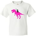thumbnail image 3 of Inktastic Princess Riding Her T-Rex Youth T-Shirt, 3 of 5