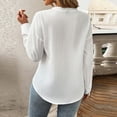 thumbnail image 6 of Women's V Neck Casual Solid Color Pullover Shirt Elegant Top For Everyday Wear plus Size Shirts for Women Ladies Tan Tops 4x Short Sleeve Women Dress Tops plus Camisoles for Women plus Size Tee Shirt, 6 of 6