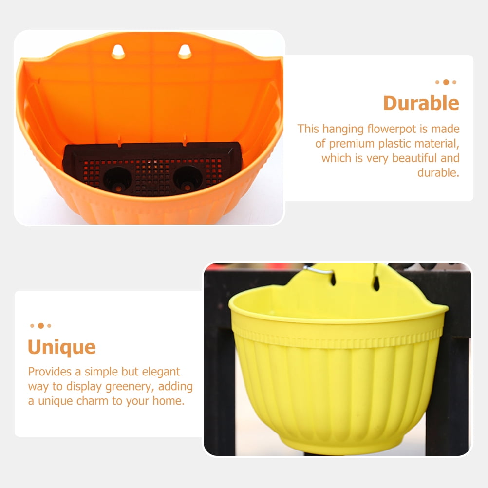 Raindrops Hanging Planter Set of 1, Assorted Color Plastic Flower Pot for Garden, Indoor Outdoor, 11.8 x 5.5 x 4.9 inches