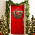 thumbnail image 4 of Christmas Wreath Door Hanging – Green PVC Holiday Wall Decoration for Entryway, Home, Office, Party Scene Arrangement, 4 of 5