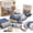 Whales, variant on Quilted Sea Animal Tissue Box DIY Kit, Patchwork Sewing Craft with Pre-Cut Fabric, Handmade Tissue Box Cover for Adults, Home Decor & Gift (Whales)