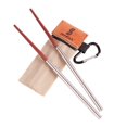 thumbnail image 3 of Palillos plegables, vajilla para palillos de picnic para acampar al aire libre (marrón), 3 of 8