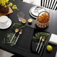 thumbnail image 3 of Sage Green Rose Placemats Set of 12, Vintage Abstract Garden Flower Floral Black Placemats for Dining Table, Place Mats for Kitchen Tabletop, Waterproof Wipeable Dining Table Mats Set, 3 of 9