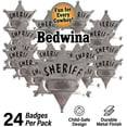 thumbnail image 7 of Metal Sheriff Badges - (Pack of 24) Silver Star Name Badges with Stickers for Personalized Names, Western Cowboy Dress Up Deputy's Badge Toys for Kids Birthday Party Favors, Giveaways & More, 7 of 7