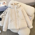 thumbnail image 2 of Womens Winter Jackets Cropped Hooded Puffer Jacket Lightweight Warm Down Coat Casual Loose Oversized Outwear, 2 of 3