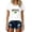 White, variant on Women's Brazil Soccer T-Shirt Crewneck Short Sleeve Ringer Top Vintage Brasil EST 1822 Flag Graphic Tee Casual Game Day Fan Gear Tops