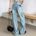 thumbnail image 5 of Women High Rise Baggy Ripped Jeans Straight Leg Baggy Jeans Loose Fit Distressed Denim Pants, 5 of 6