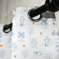 thumbnail image 4 of Ambesonne Dutch Grommet Curtain, Classic Clogs Bicycles, 50" x 54", Navy Blue Orange, 4 of 6