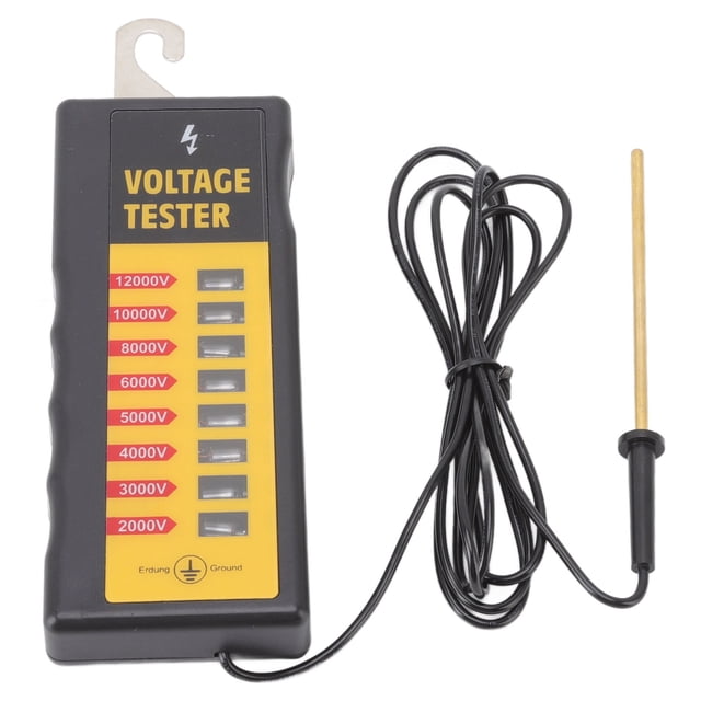 Probador De Voltaje De Cerca Eléctrica, Buscador De Fallas De Cerca A Prueba De Agua De 12KV Máximo 8 Luces De Neón Portátiles Para Ganado ANGGREK No