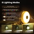 thumbnail image 4 of 2Pack 3-in-1 32.8ft RGBW Camping LED String Lights | 8 Modes, IP44 Waterproof, 2000mAh Rechargeable Battery & 4-in-1 Multi-Functional Outdoor Light for Camping, Parties, Emergencies & Festive Decor, 4 of 8