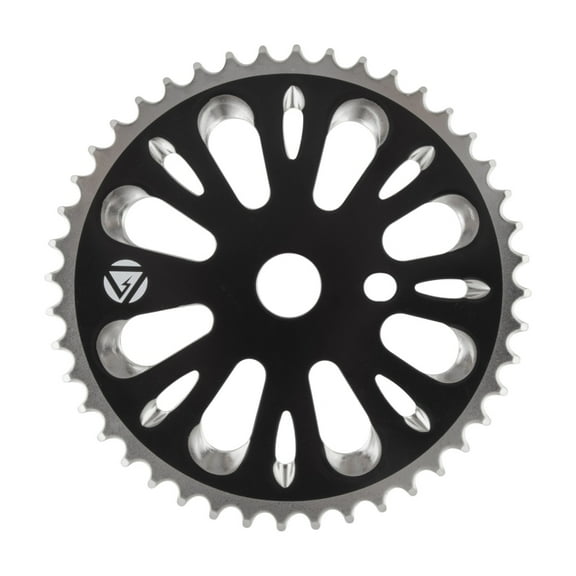 Black Ops Pimp Chainring 44T 1pc 1/2in x 1/8in Steel Black BMX Bike