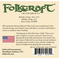 thumbnail image 2 of Folkcraft&reg; Mountain Dulcimer String Set, Ball Ends (.011" .011" .013" .024"BW), 2 of 4