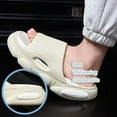 thumbnail image 3 of Open Toe Slide Slipper for Women and Men, Detachable Non Slip Quick Drying Shower Slides, Bathroom Sandals Super Soft Comfy Thick Sole, 3 of 7