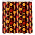 thumbnail image 2 of Ambesonne Abstract Shower Curtain, Circles Funky 70's Motifs, 69"Wx70"L, Vermilion Earth Yellow, 2 of 2