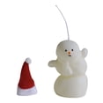 thumbnail image 2 of Xihbxyly Ofertas de Liquidación de Open Box 2 Velas de Muñeco de Nieve, Divertidas Velas Navideñas, Fiestas de Invierno, 2 of 7