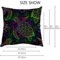 thumbnail image 2 of GZHJMY Decorative Throw Pillow Covers Set of 2, Soft Pillow Cases Sea Turtle in Psychedelic, Square Cushion Cases Pillowcases for Sofa Bed Couch Car Home 18"x18" Home Decor, 2 of 4