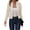 Beige, variant on Xinsrenus Women's Faux Suede Cropped Jacket Double Breasted Stand Collar Coat Fashion Vintage Blazer Jacket