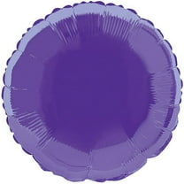 Foil Balloon, Round, 18 in, Dark Purple, 1ct