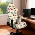 thumbnail image 3 of Xixirimido Office Computer Game Chair Covers Stretchy Polyester Armchair Slipcovers for Reclining Racing Gaming Chair with Armrest Covers, Colored Paws Beige, 3 of 8