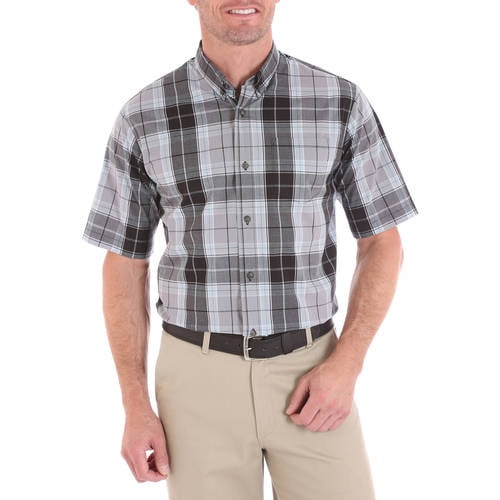 Wrangler Men's advanced comfort short sleeve casual button down shirt ...