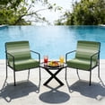 thumbnail image 6 of Outdoor Patio Cushion Covers 2 Pack Sage Green Patio Chair Cushion Covers with Ties and Zipper Gradient Stripes Modern Waterproof Outdoor Seat Cushion Covers for Patio Furniture 22"x20", 6 of 6