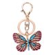 thumbnail image 1 of Lindo llavero con forma de mariposa con diamantes de imitación de cristal brillante, colgante para bolso, dije para mujeres y niñas, 1 of 6