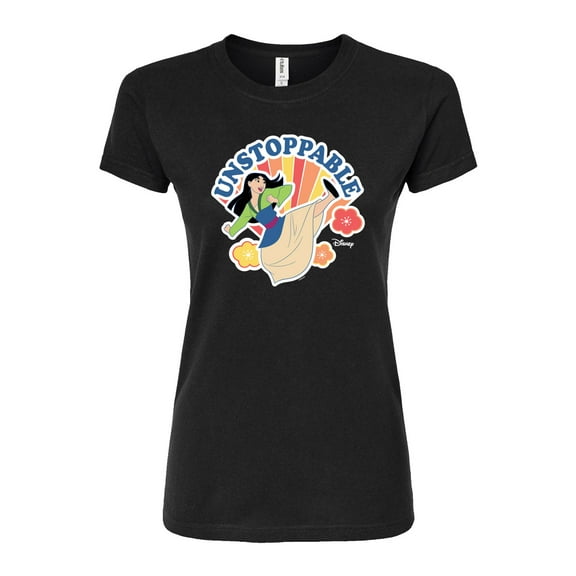 Disney Mulan - Karate Kick Unstoppable - Juniors Fitted Graphic T-Shirt