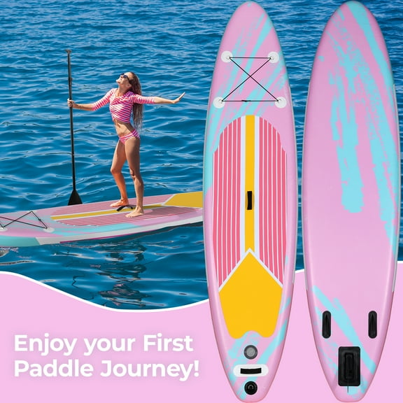 LAZY BUDDY 10ft Inflatable Stand Up Paddle Board with Premium SUP Accessories, Non-Slip EVA Deck, for Adults & Youth of All Skill Levels