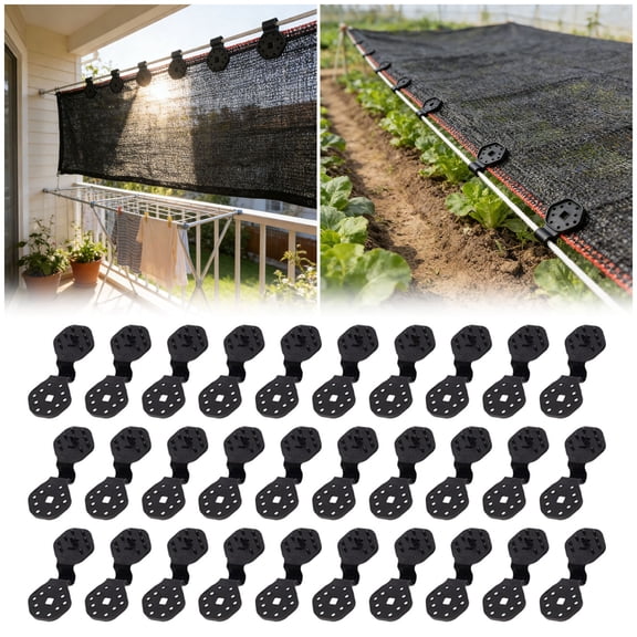 Shade Cloth Heavy Duty Lock Grip, 2026 Upgrade Shade Cloth Clips, Reusable Plastic Black Clips Tarp Clips for Greenhouse Outdoor Garden Shade Netting Accessory, Fence Fabric Clips (30PC)