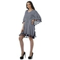 thumbnail image 3 of Moomaya Women's Short Tassel Kaftan Casual Swimwear Swimsuit Cover Up Short Beach Caftan Dress, 3 of 7