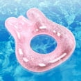 thumbnail image 3 of Anillo De Natación De Conejo Rosa, PVC No Tóxico, Purpurina, 60 Cm 70 Cm, Seguro, Cómodo, Llamativo, Acuáticas De Verano, Anillo De Natación Para Niños Para, 3 of 7