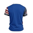 thumbnail image 4 of Zimjoy Men's 4th of July T-Shirts Patriotic America Flag Graphic Tee Shirts 250 Years of Freedom Collar Short Sleeve Tops, Royal Blue L, 4 of 7