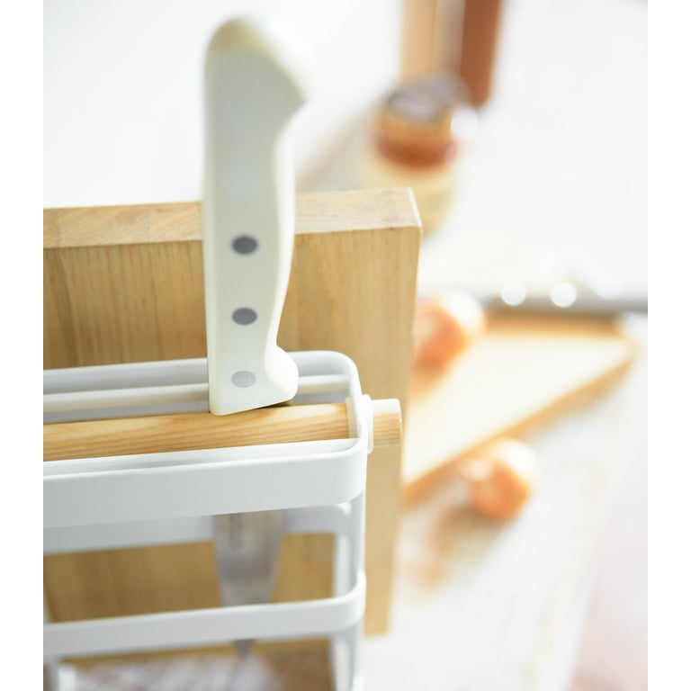 Yamazaki Home Round Cutting Board Stand - Steel - White