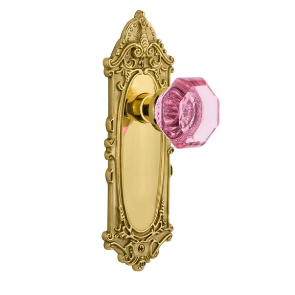 Nostalgic Warehouse Vicwap_Dd_Nk Victorian Rose Dummy Door Knob Set - Brass