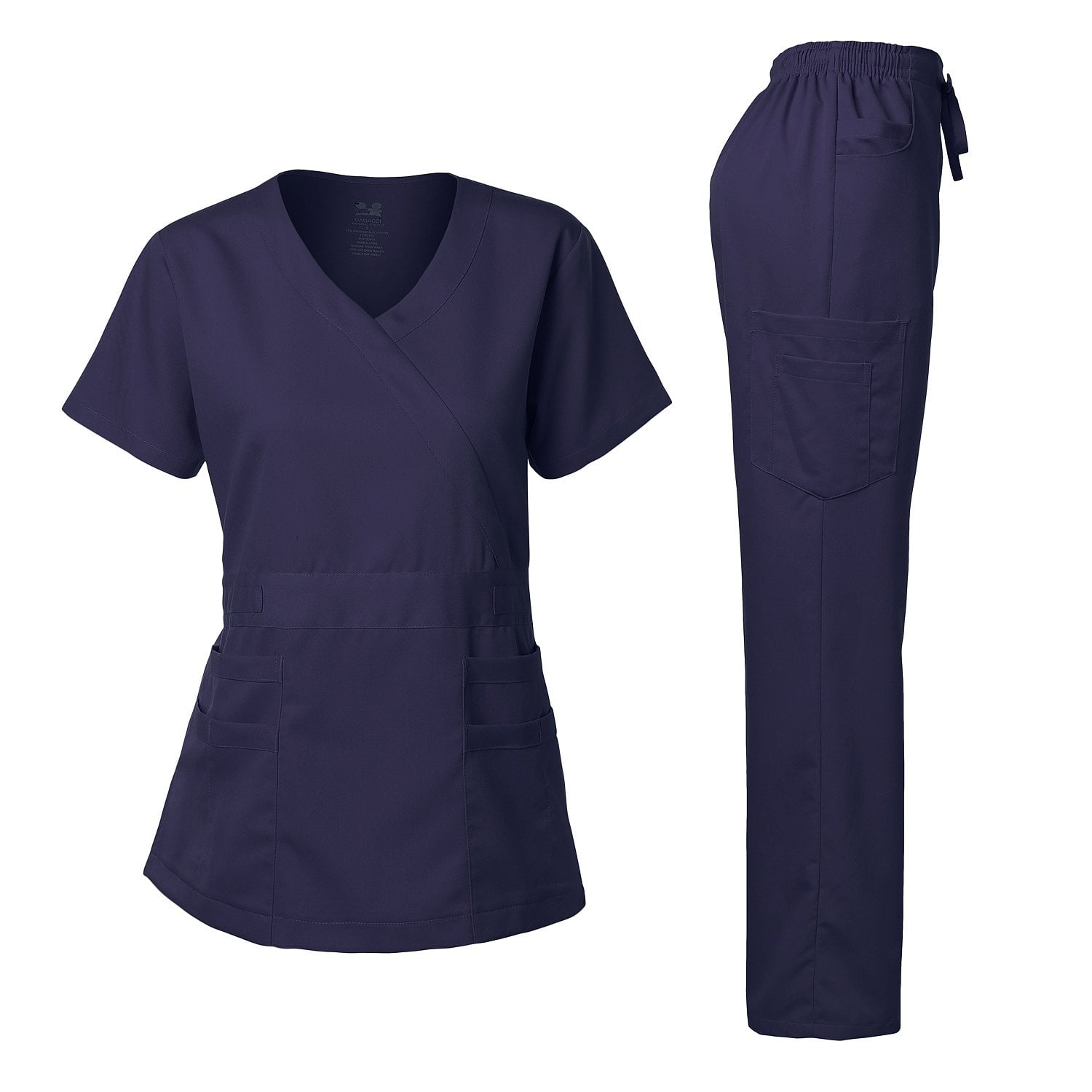 Dagacci Medical Uniform Women's Scrub Set Stretch and Soft Y-Neck Top ...