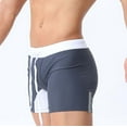 thumbnail image 6 of VBTAPA Men's Swimwear Bottoms Color Block Swim Trunks Quick Dry Board Shorts Bathing Suit Gray XXL, 6 of 8