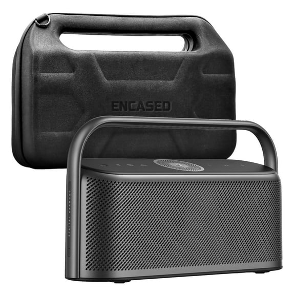 Encased Carrying Case for Soundcore Motion X600 Bluetooth Speaker - Protective EVA Shell with Custom Handle (Black)