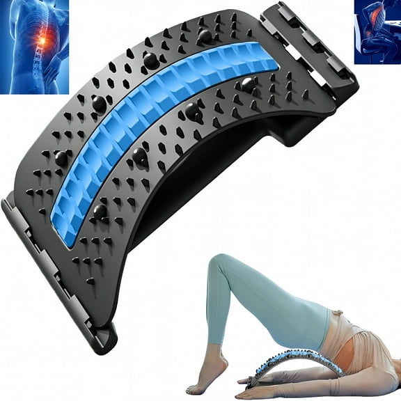 XIRQI Back Stretcher,Lumbar Board,3 Levels Adjustable Back Support Corrector,Spine Board Massager Lumbar Support,for Muscle Exercise Position Correction Spinal Sleeping