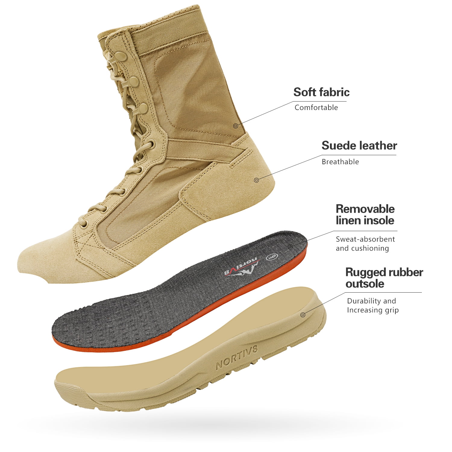 nortiv 8 men's military tactical work boots
