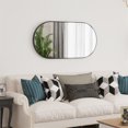 thumbnail image 5 of LUVODI Oval Wall Mounted Mirror 39x20in Bathroom Makeup Mirror Bathroom Black Aluminum Framed, 5 of 13