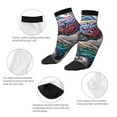 thumbnail image 5 of Naloa Psychedelic Shark Artwork Ankle Socks for Women Non Slip Socks No Show Socks Classic Low Cut Casual Socks Casual Socks, 5 of 7
