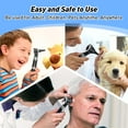thumbnail image 2 of Otoscopio: alcance del oído con luz, detector de infecciones del oído y kit de verificación de oído de bolsillo con lente de aumento 3X, adecuado para niños, adultos, médicos, mascotas (negro), 2 of 5