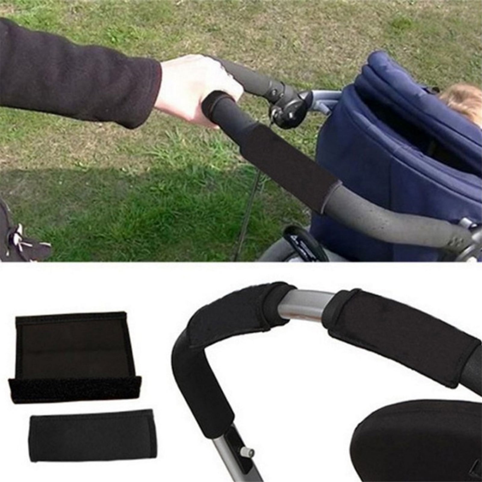 Portable PU Anti-slip Handle Bar Cover for Baby Pushchairs/Prams/Stroller 