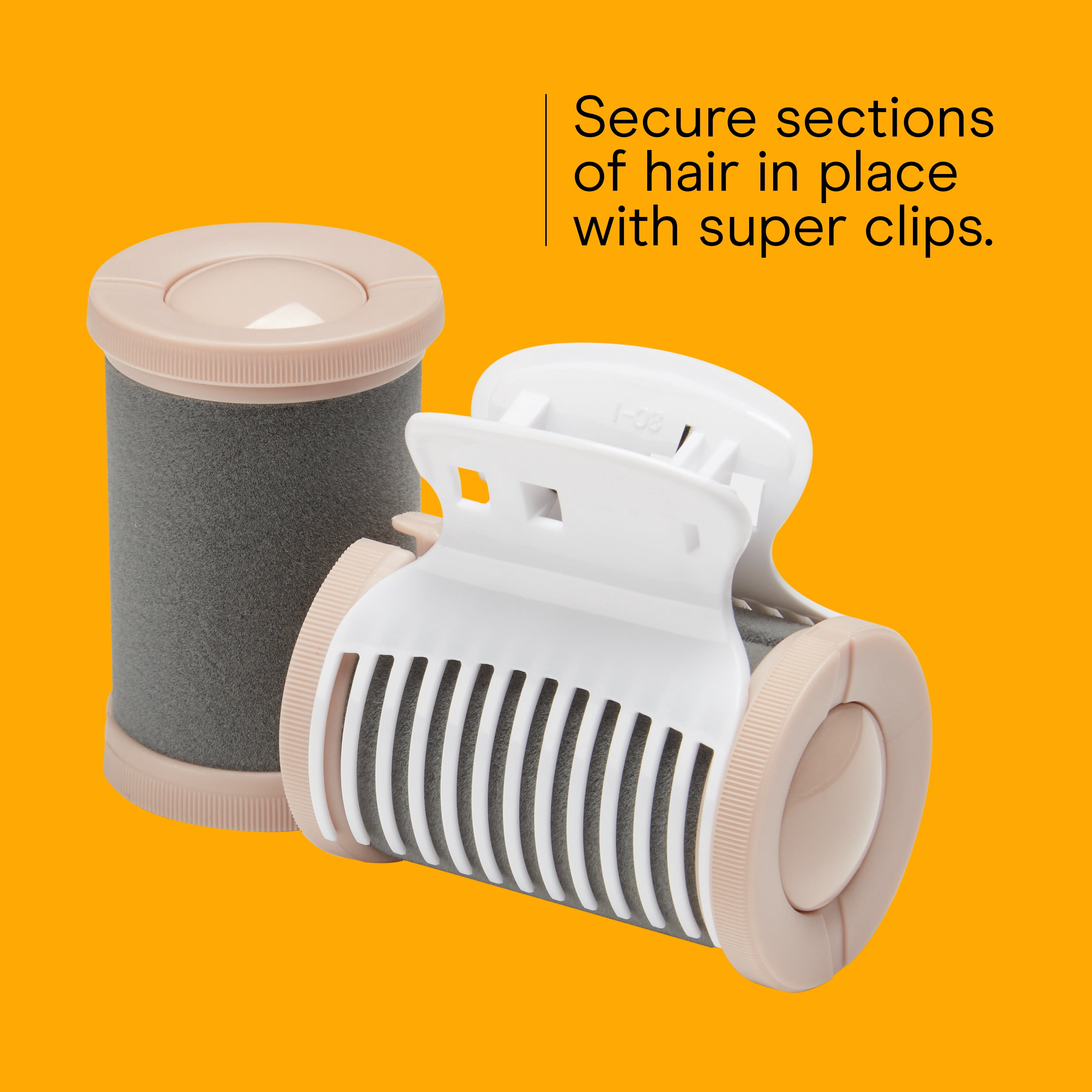 Conair Double Ceramic Hot Rollers, 5 Ceramic Flocked Extra-Large 1½” Rollers with Clips