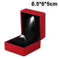 thumbnail image 1 of Lindbes Ring Box  Wedding Ring Case Jewelry Gift Box with LED Light for Proposal Engagement Wedding, 1 of 8