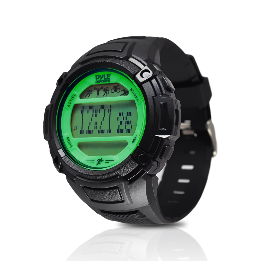 Pyle Sport Past44gn Pedometer Sleep Monitor Wrist Watch Green Walmart Com Walmart Com